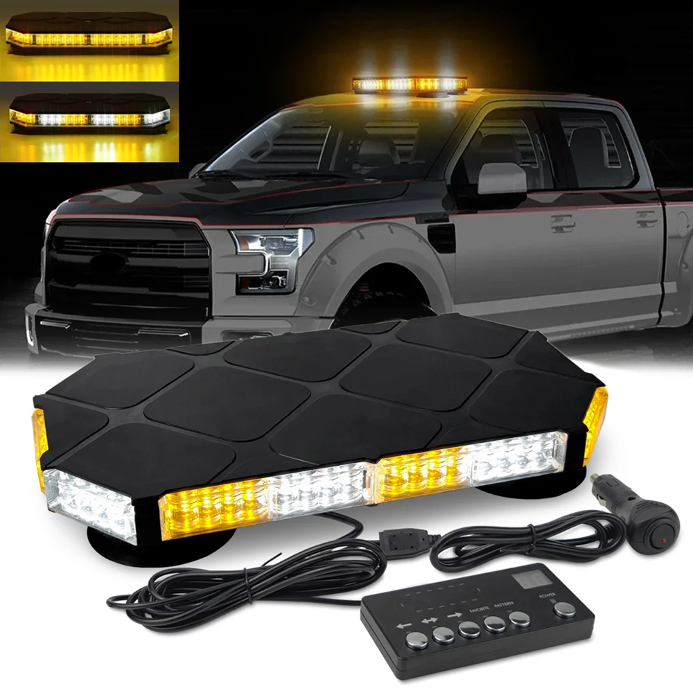 

12 В 24 В на крышу автомобиля, стробоскопы, аварийное предупреждение, 56 светодиодов, безопасное магнитное крепление, грузовик, скорой помощи, снегоочиститель, умный контроллер