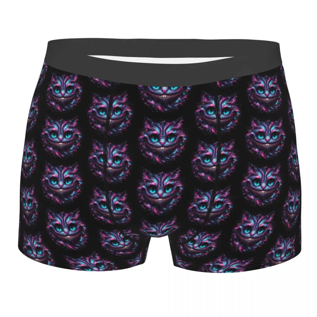 

Custom Cheshire Cat Smile Boxer Shorts For Men 3D Print Underwear Panties Briefs Breathable Underpants