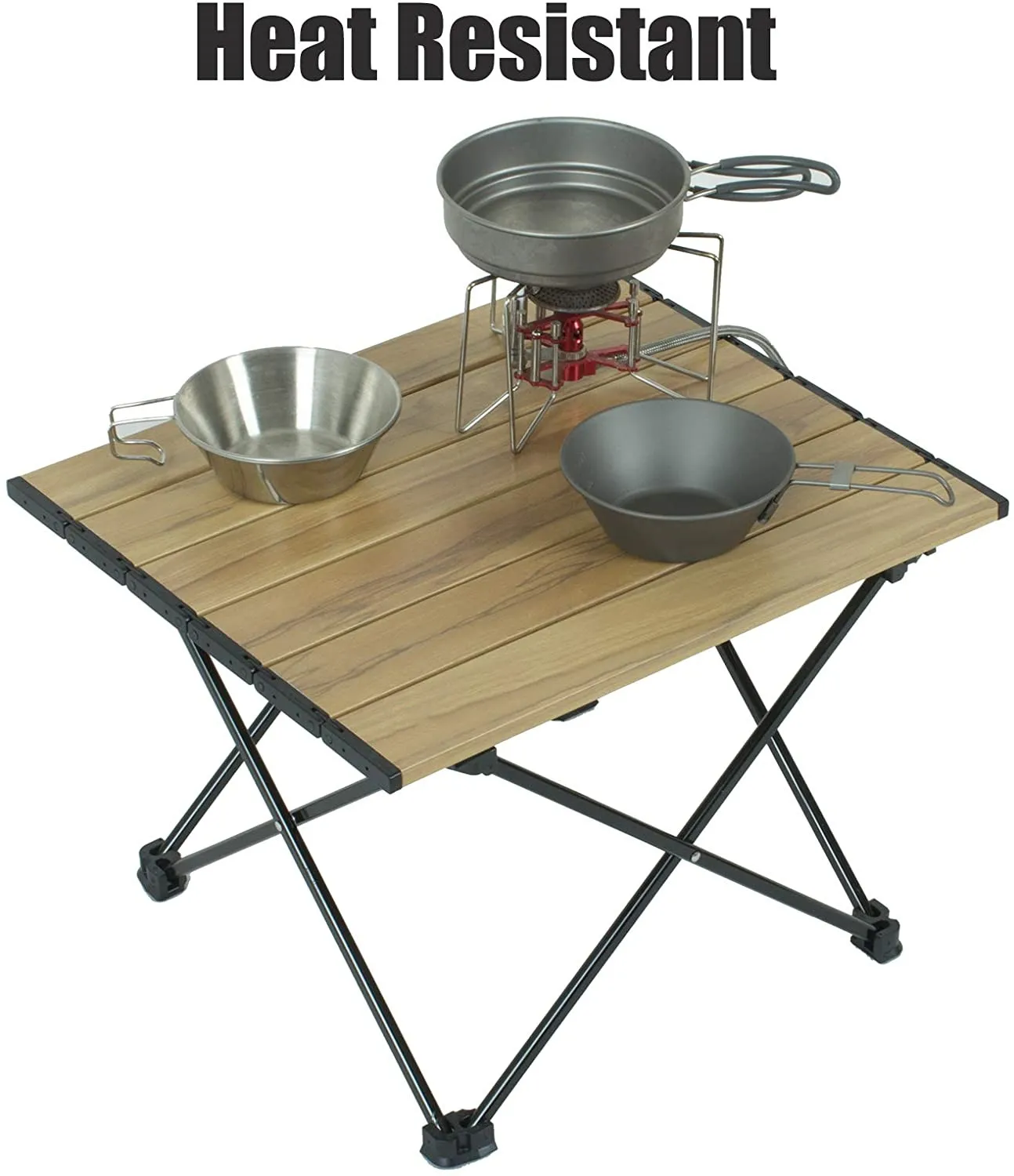 Tent camping table Portable ultra-light aluminum table with storage bag, easy to install, durable, with tote bag