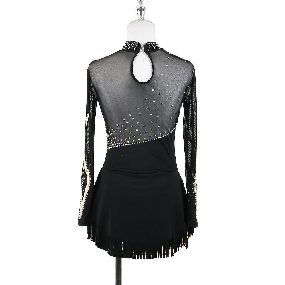 ZAGITOVA Figure Skating Dress Women Girls Ice Skating Skirts Gymnastics Competition Rhinestones Mesh Skirt