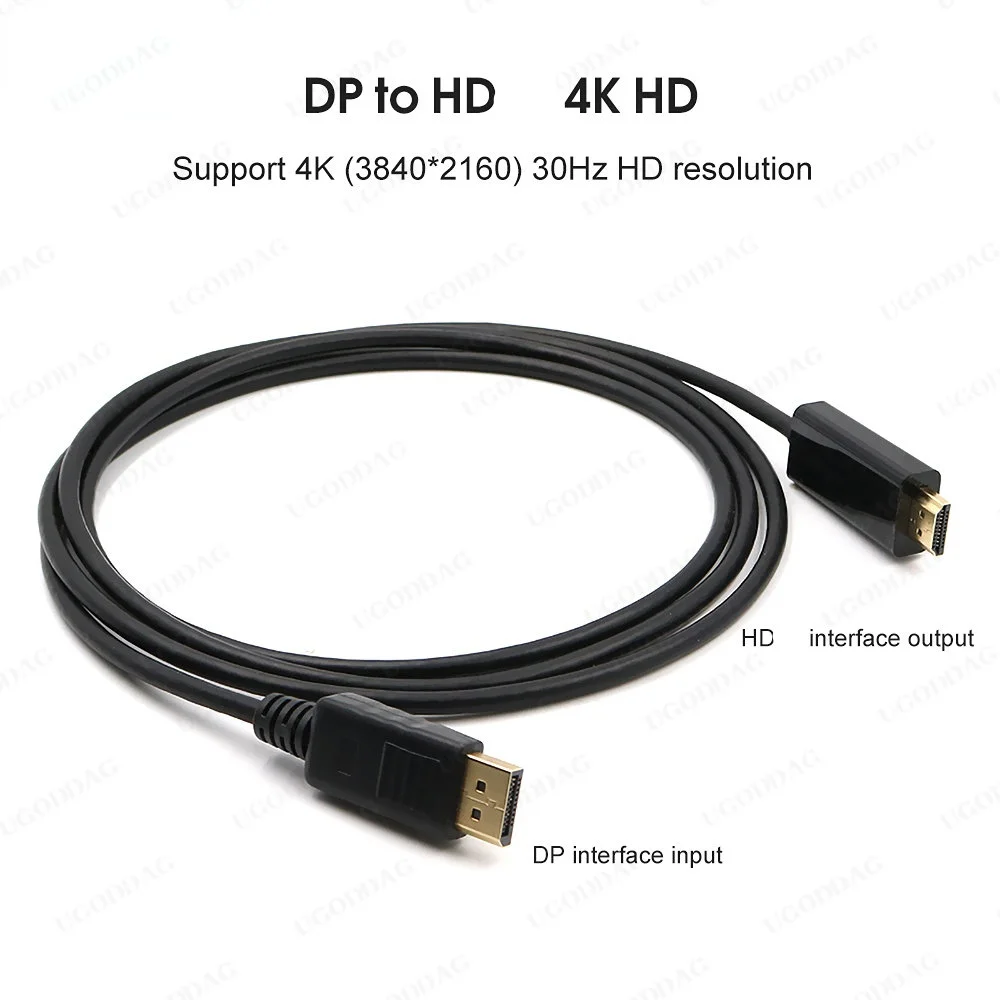 Kabel kompatybilny z DisplayPort do HDMI 4K 1M 1.8M 1080P @ 60Hz Port wyświetlacza kabel kompatybilny z DP do HDMI do laptopów i projektorów