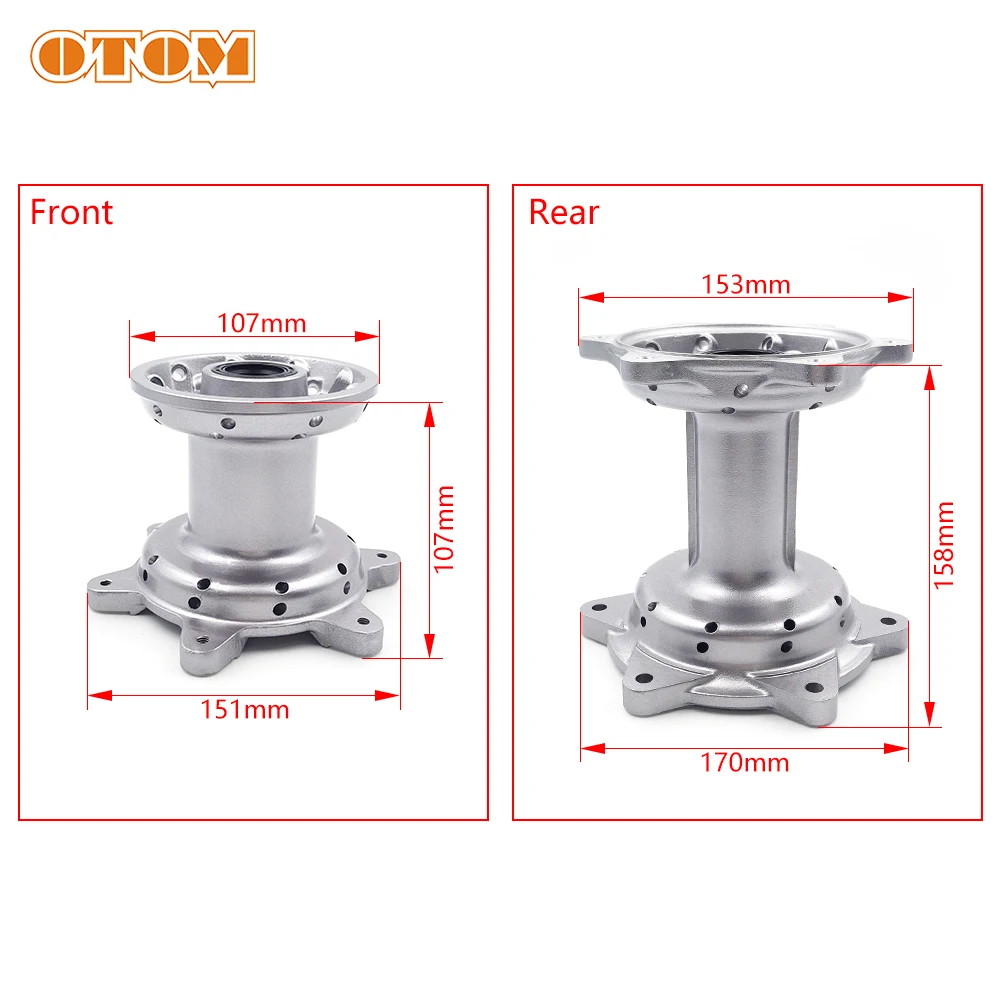 OTOM 2023 Motorcycle Accessories Hubs Front Rear Disc Brake Wheel Hub Dirt Bike Freewheel Hubs For YAMAHA YZ YZX YZF 125 250 450