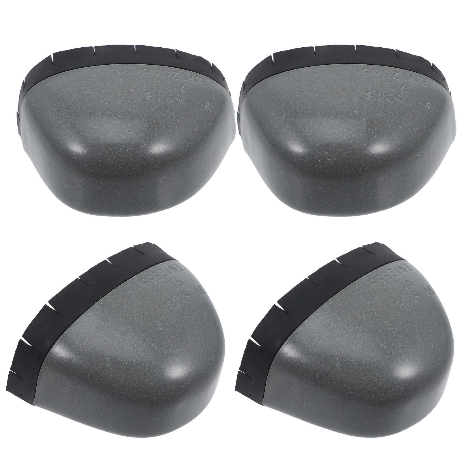 

4pcs 43 Size 2 Sets Metal Toe Caps Shoes Anti Puncture Proof Work Boots Guard Safety Shoe Inserts Mn Steel Rubber