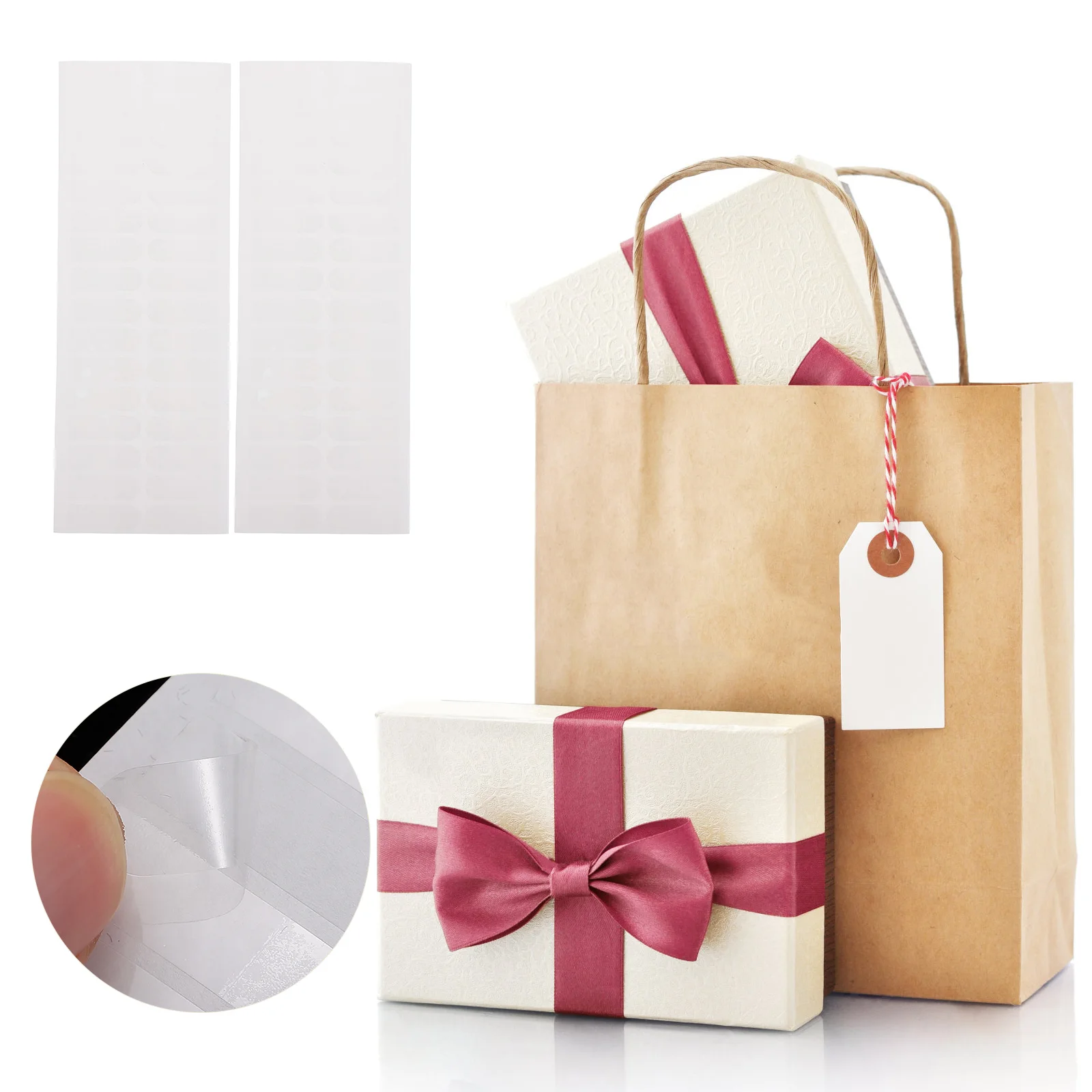 

Sealing Sticker Labels Rolls Tabs Packing Stickers Creative Postcard Supplies Simple Transparent PVC Long