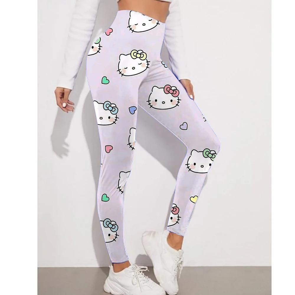 Hello Kitty print Women's pants Sale Fitness Female Leggings Sportswear woman gym Comfortable And Formfitting Yoga Pants