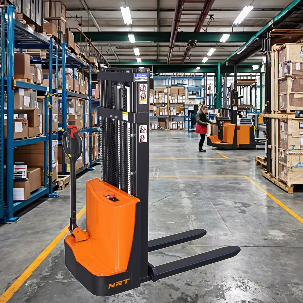 

1500 кг, 2000 кг, портативный полный электрический самогрузочный штабелер, поддона, горячая распродажа