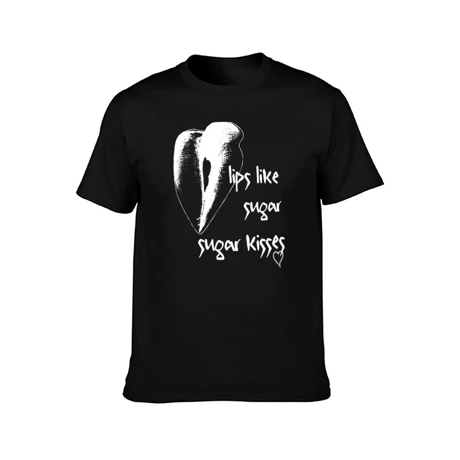 lips like sugar, sugar kisses T-Shirt, Summer Casual Cotton Tee, Oversized Streetwear Tops, Vintage Graphic Print, 100% Cotton