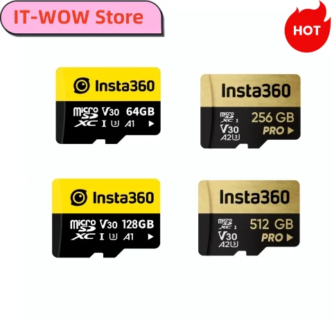 Insta360 Sd Geheugenkaart Voor Insta 360 X3 Ace Pro One X2 One Rs/R X 3 64Gb 128Gb V30 A1 High Speed Originele Accessoires