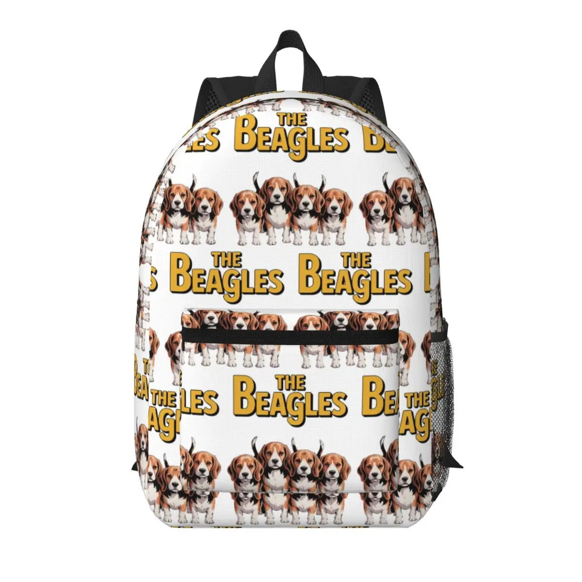 The Beagles Four Beagle Dog Crossing Student Backpack School Bag Hiking Travel Daypack for Boys Girls Bookbag Shoulder Bags