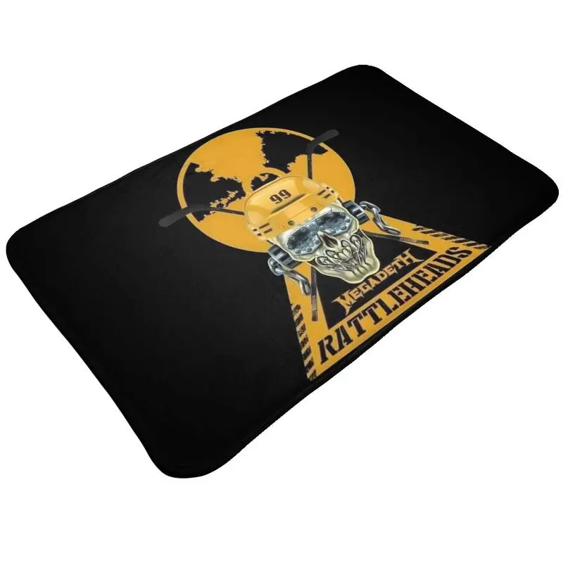 Custom Megadeths Heavy Metal Band Doormat Non-Slip Bath Kitchen Mat Bedroom Balcony Floor Door Entrance Carpet Rug