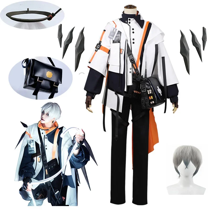 Anime! Arknights Executor Sectator Game Officer Handsome Gothic Uniform Cosplay Costume Halloween Suit For Men