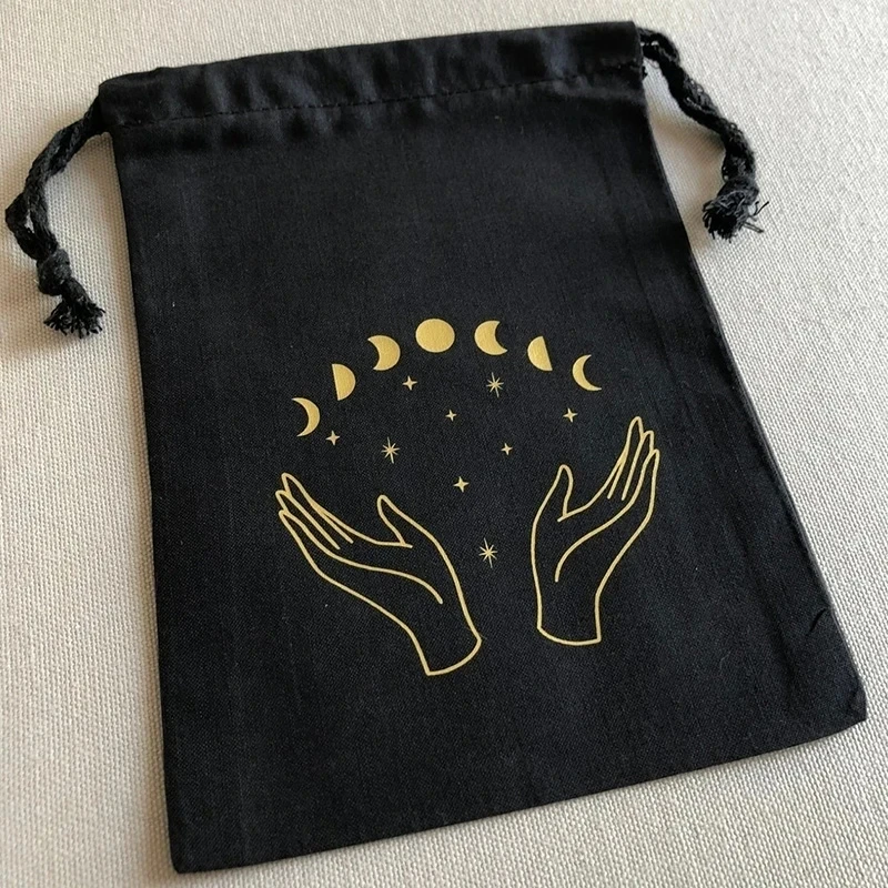 20pcs Moon Witch Drawstring Pouch Bags for Tarot Cards Crystals Witchy Things Halloween Party Witch birthday decoration favor