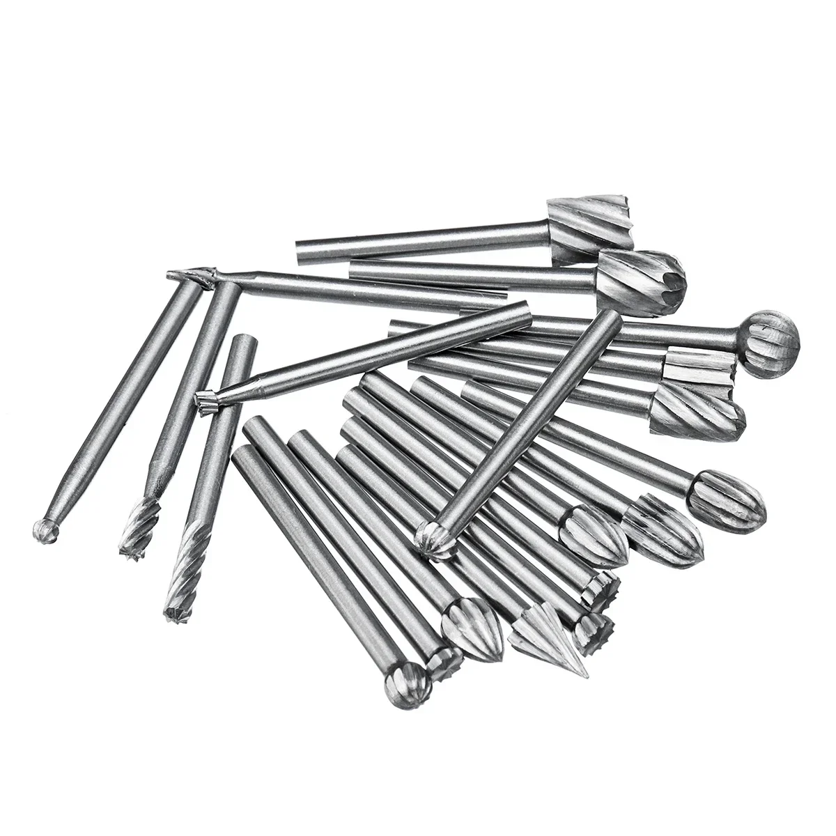HSS Routing Router Bits Rotary Carving Carved Knife Rotary Tools Engraving Wood Working Used 20Pcs 3mm for Dremel Cutter Tool