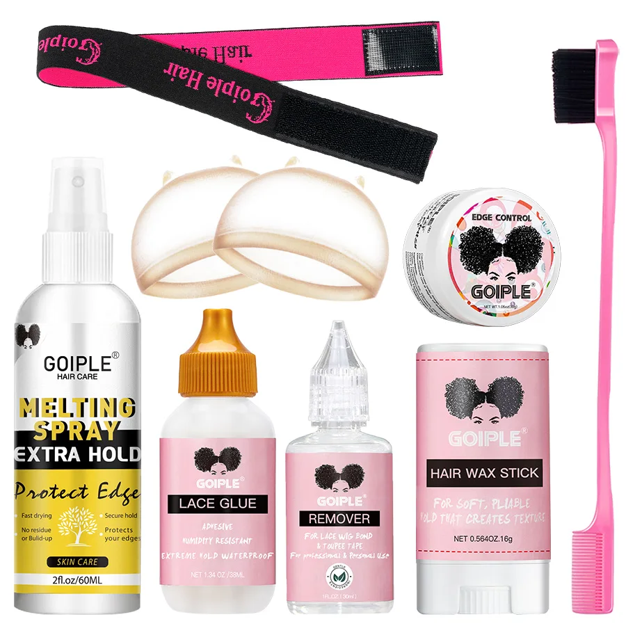 Fast Dry Melting Spray Waterproof Strong Wig Adhesive Remover Smoothing Hair Wax Stick Control Flyaway Edge Hairline Gel or Tool