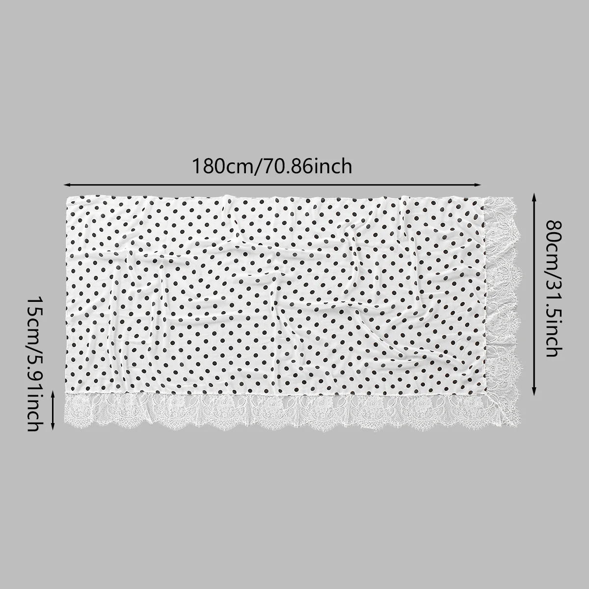 Heißer Verkauf Chiffon Viskose Polka Dot Print Schal Französischer Romantischer Spitzenrand Muslimischer Hijab Modisches Design Damen Schal Ramadan Eid – Detail 1