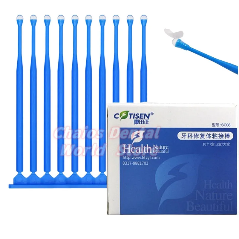 

20Pcs/Box Veneers Take Stick Dental Restorations/ Crown/Metal Bracket/Inlays High Adhesion Dental Bean Bonding Stick Disposable