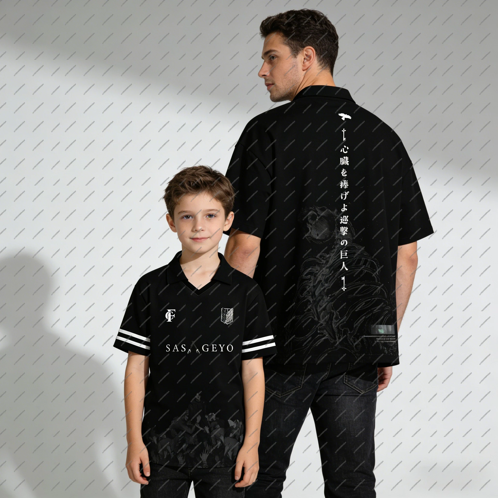 

Летняя винтажная футболка унисекс с коротким рукавом и гигантским аниме-принтом скелета, модная футболка с V-образным вырезом в стиле манга, классическая японская аниме-футболка