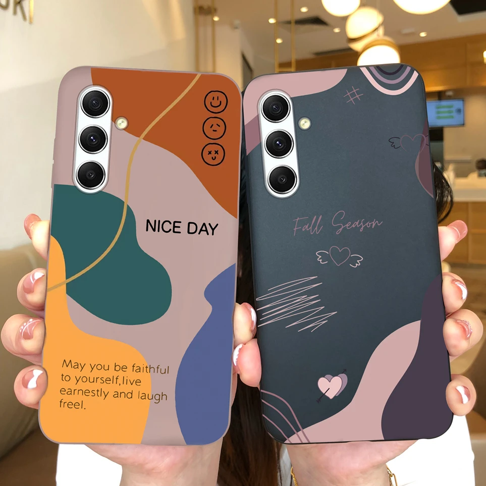 For Samsung Galaxy A54 A53 A52 A52S 5G Phone Case Gentle Girl Soft Silicone Cover Protective Coque For A54 A 53 A 52 A 52S Funda