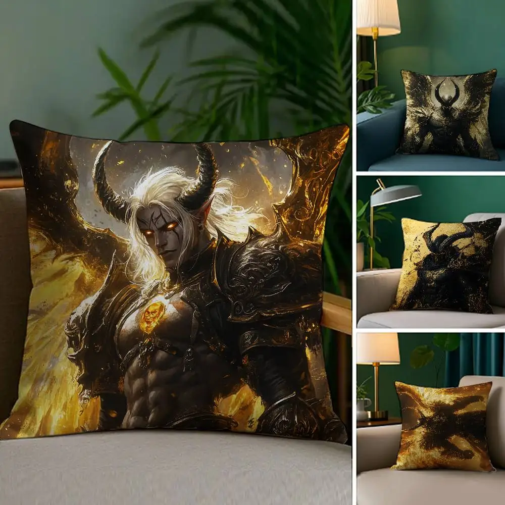 لعبة كلاسيكية WoW World Of Warcraft-W كيس وسادة مريح أريكة سرير حريري أنيق غير مرئي سحاب مخصص ديكور ج #1