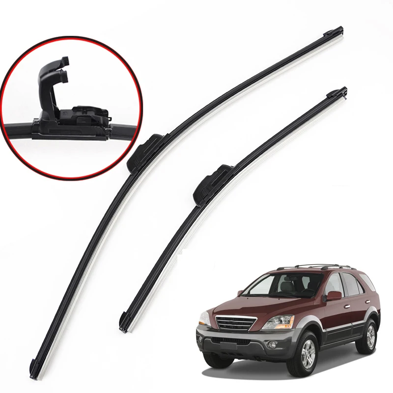 Erick\'s Wiper Front & Rear Wiper Blades Set Kit For Kia Sorento I 2002 - 2009 Windshield Windscreen Window Brushes 24\