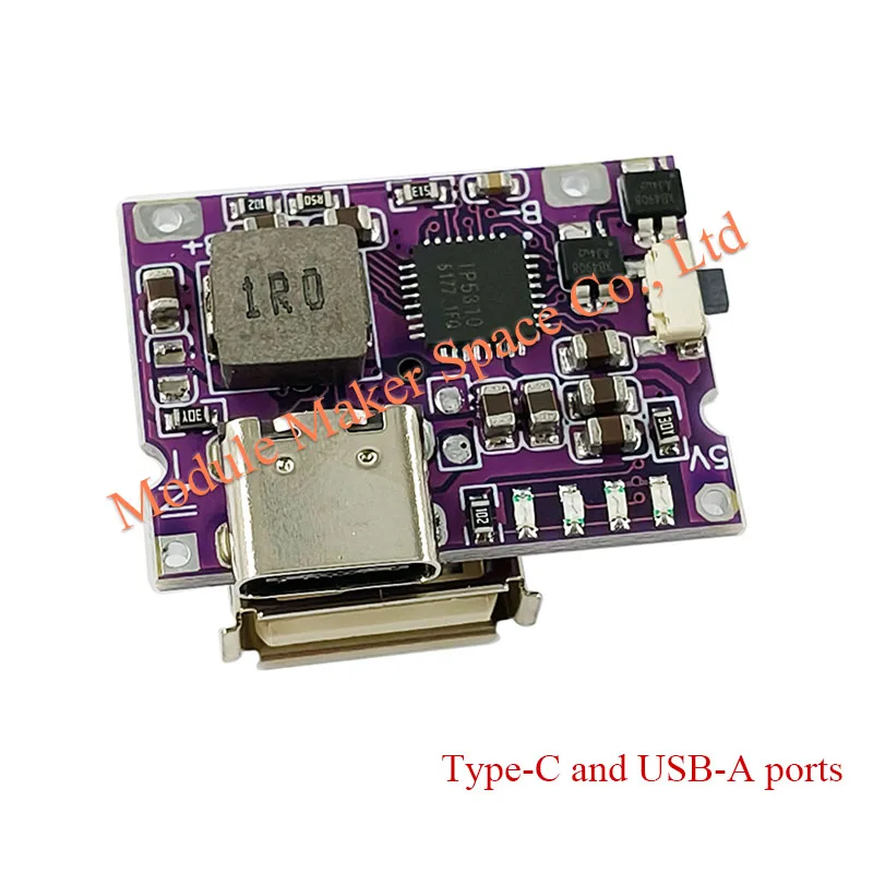شاحن صغير من النوع C اللوحة الأم 3A شحن وتفريغ وحدة متكاملة قابلة للشحن الهاتف المحمول 5 فولت إلى 4.2 فولت