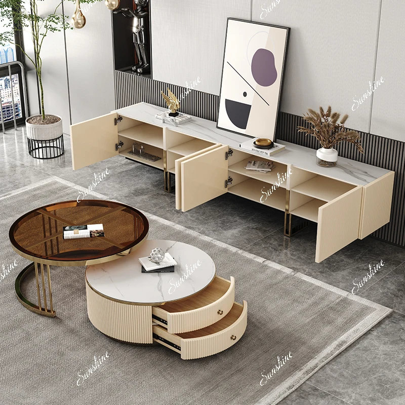 Small apartment modern small tea table light luxury minimalist tea table household