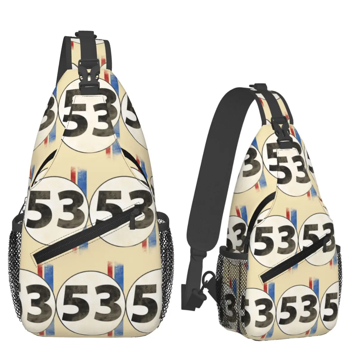 

Herbie Number 53, нагрудная сумка, мужской рюкзак через плечо, нагрудная сумка, дорожный походный рюкзак, сумка на плечо