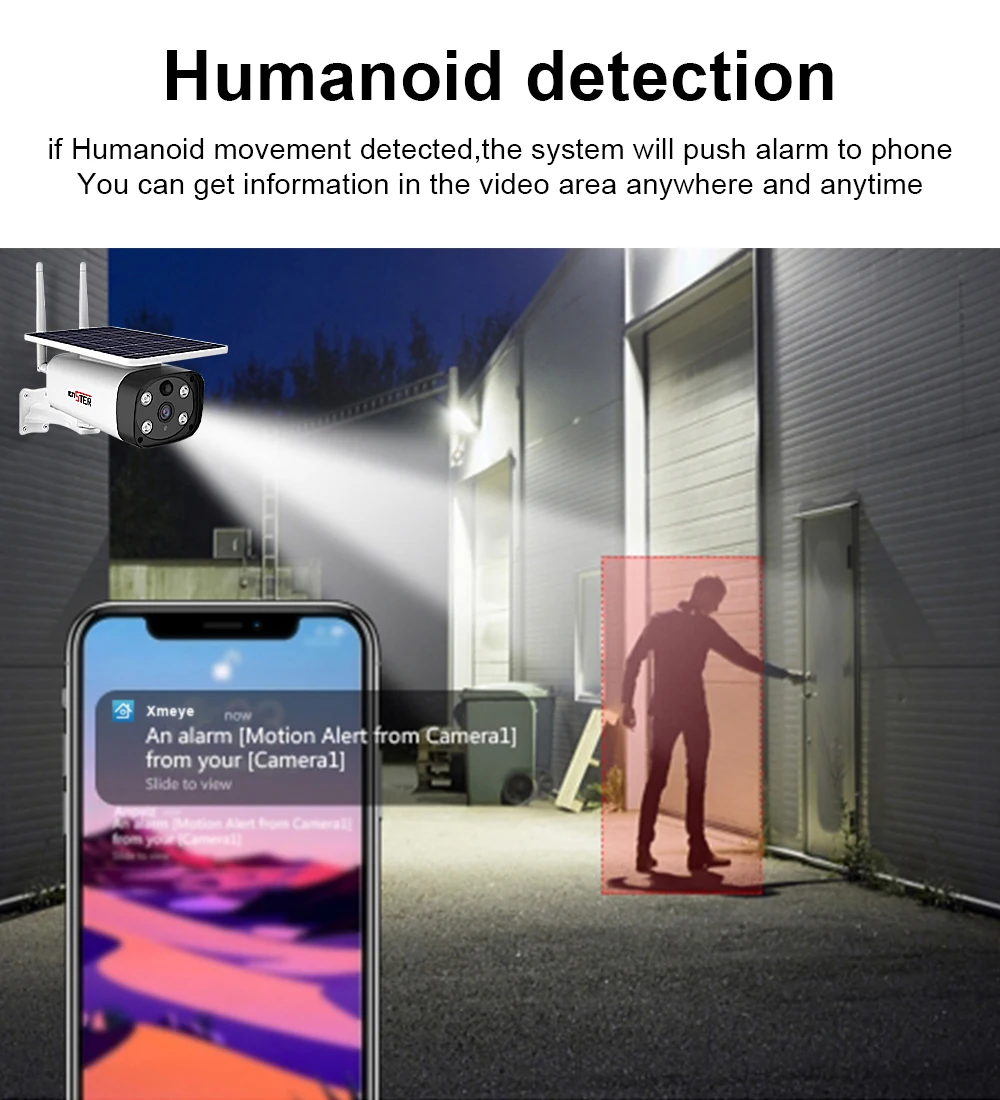 Kamera panel surya UBOX siaran langsung dan audio dua arah luar ruangan