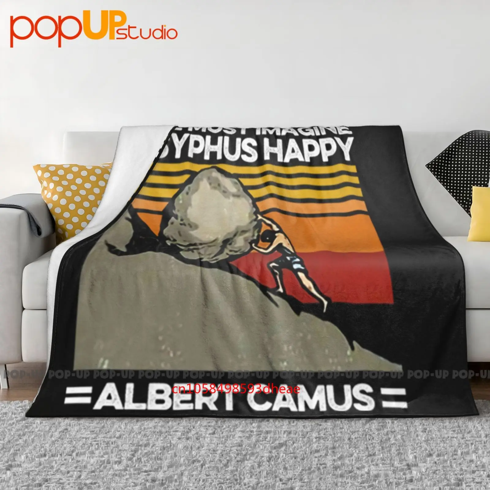 Sisyphus Albert Camus philosophie pousser la pierre couverture Ultra-douce couette hiver housse de canapé couvre-lit