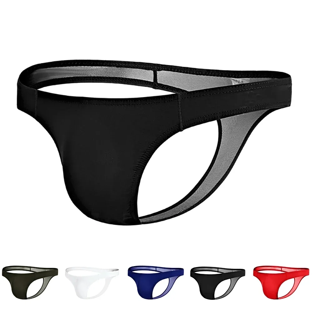 Underwear Men Modal Low-Rise Sexy Panties With Big Pouch U-Convex Briefs Contrast Color Lingerie Breathable Sexy Underpants Male