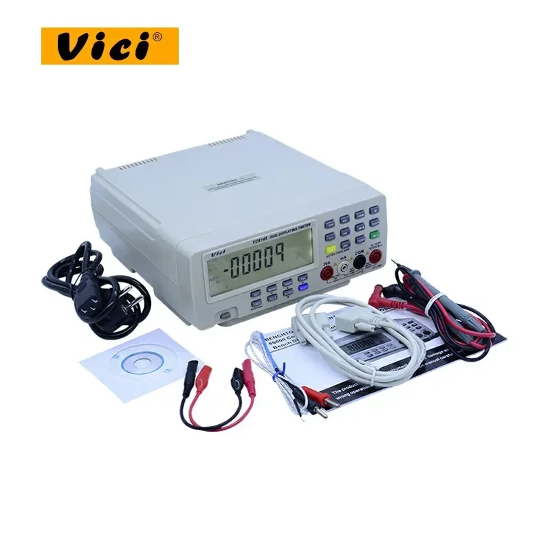 VICI Digital Bench Top Multimeter 80000 Counts Large LCD AC DC Auto Range Multimetro Voltmeter Quadrate Wave Temp Meter VC8145