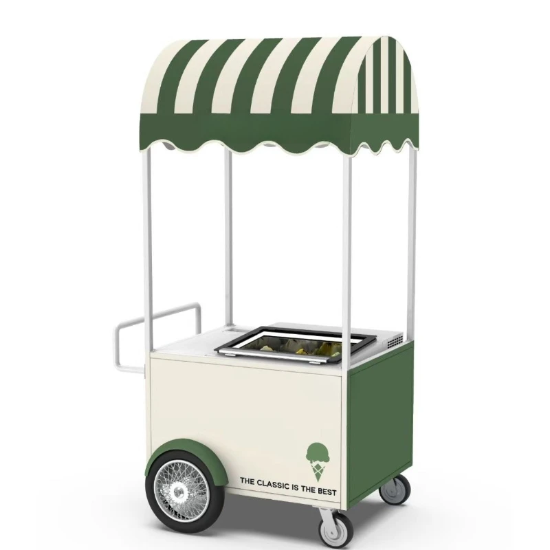 

Wrought iron stall cart trolley float multi-functional dessert cart commercial promotion display stand ice cream stall truck