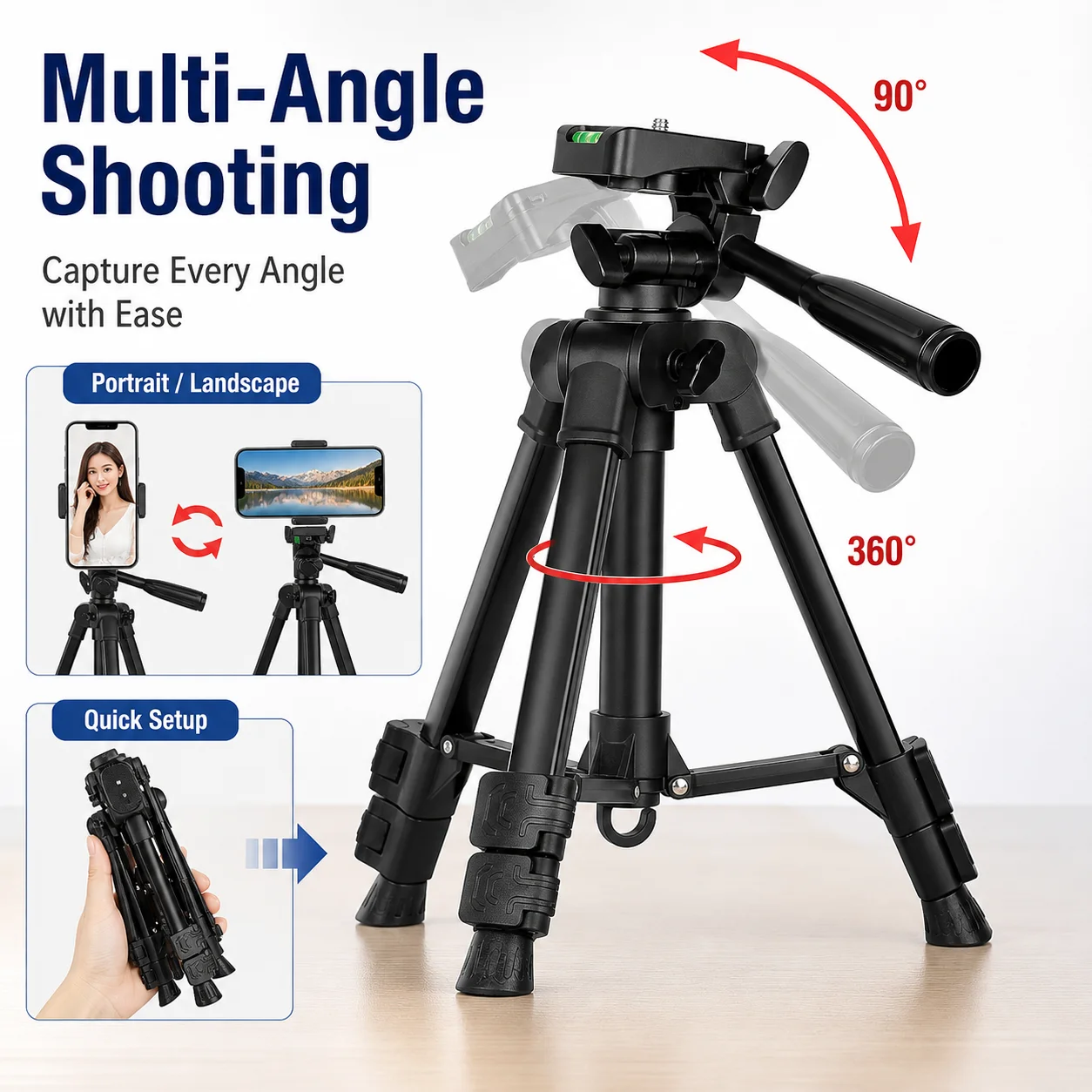 휴대용 폰 카메라 삼각대 1/4 나사 데스크탑 스탠드 - Camera Tripod Carbon 리뷰 및 가격