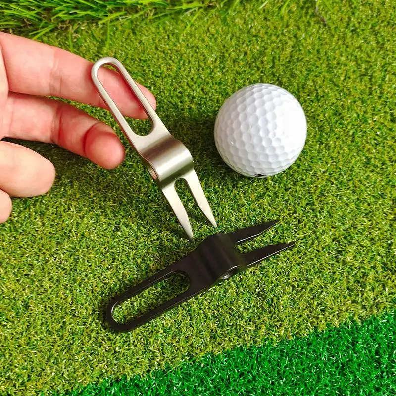 Golf Repair Tool Zinc Alloy Golf Divot Repair Tool Ergonomic Sturdy Golf Accessories With Ball Marker For Cleaning Groove Club