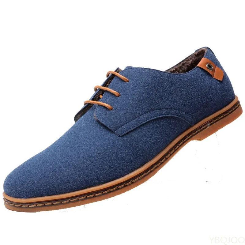 Brand 2022 Spring Big Size 38-46 Suede Leather Men Shoes Oxford Casual Classic Sneakers For Male Comfortable Footwear