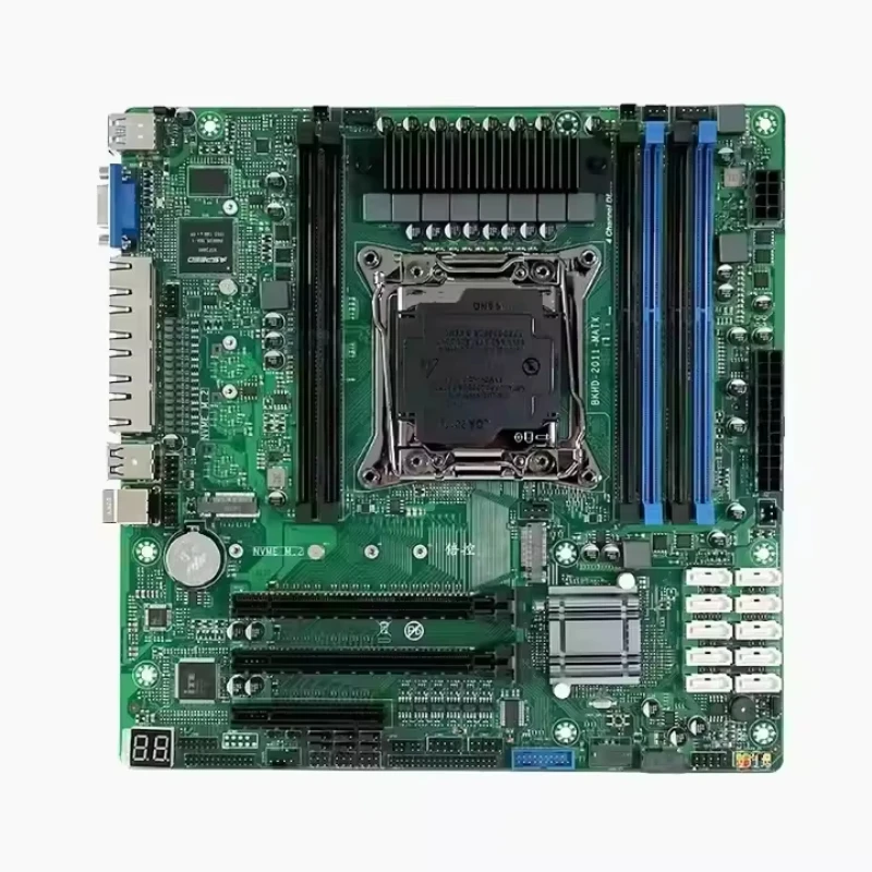 BKHD OEM M-ATX C612 NAS Motherboard 4*2.5G LAN 10*SATA 2* 1* LGA2011 Xeon E5 V3/V4 Server Industrial Computer Accessories