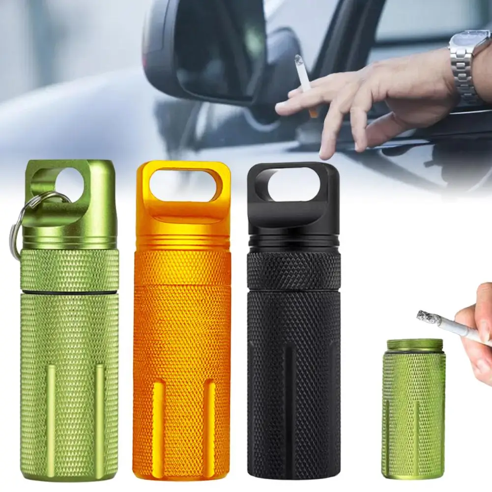 Portable Ashtray with Lid, Leak-Proof & Windproof Pocket Ash Container for Car, Outdoor and Travel, 1-Pack