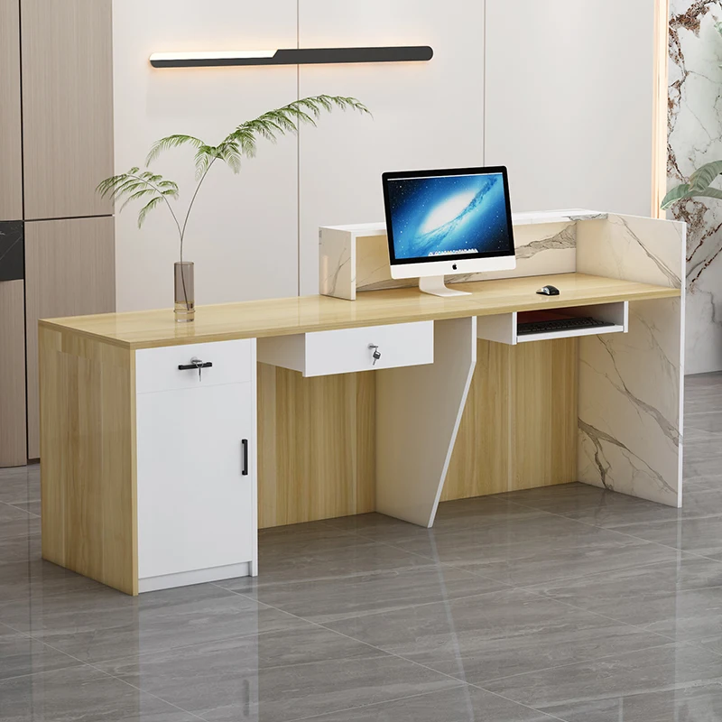 Простой современный креативный салон красоты, стойка регистрации, стильные ящики, стойка регистрации, офисная мебель для салона Pieknosci