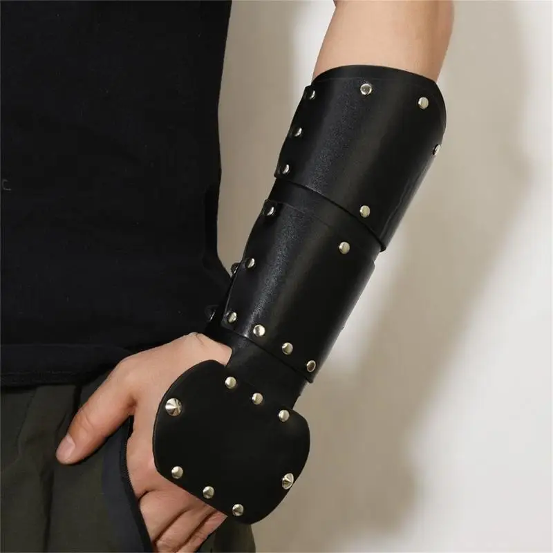 Kiểu đá 652F Layered Da Cổ tay Linh hoạt Clasp Punk Fashion Sture Người bảo vệ cổ tay để tập luyện lễ hội đạp xe