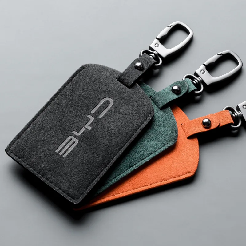 

Suede NFC Card Key Holder for BYD Tang DMI, Han EV, Han DMI, Song PLUS, Qin PLUS, Seal, and Yuan