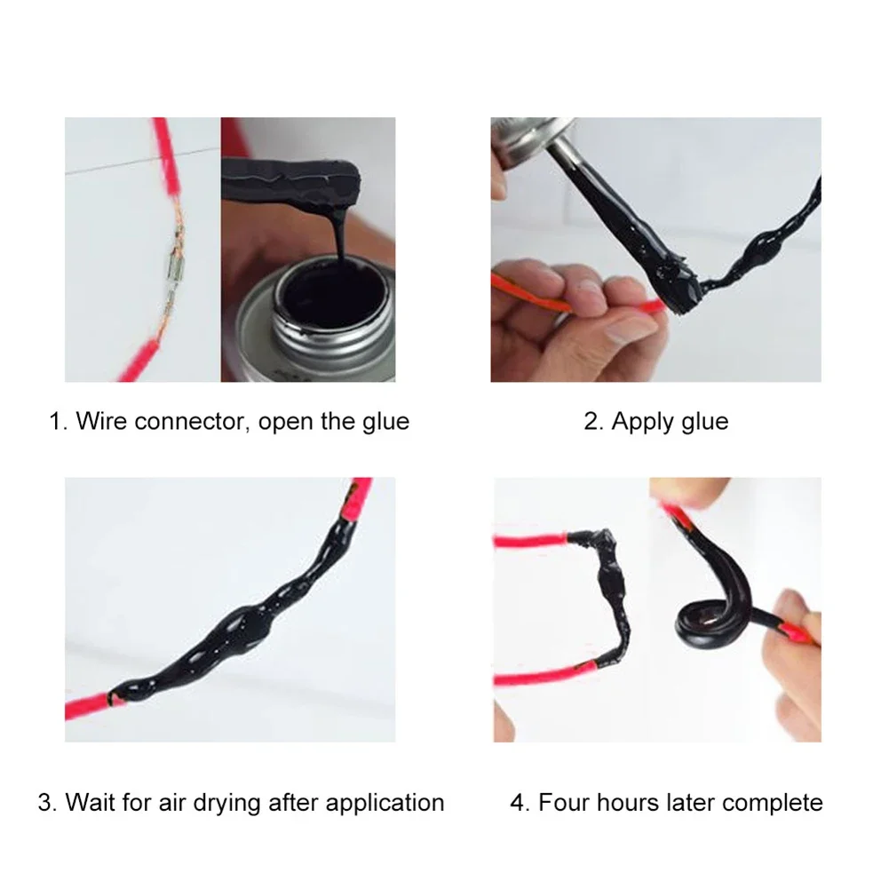 125/50/30ML Liquid Insulation Electrical Tape Multi-use Waterproof UV Protection Fast Rubber Fixed Dry Insulating Sealing Glue