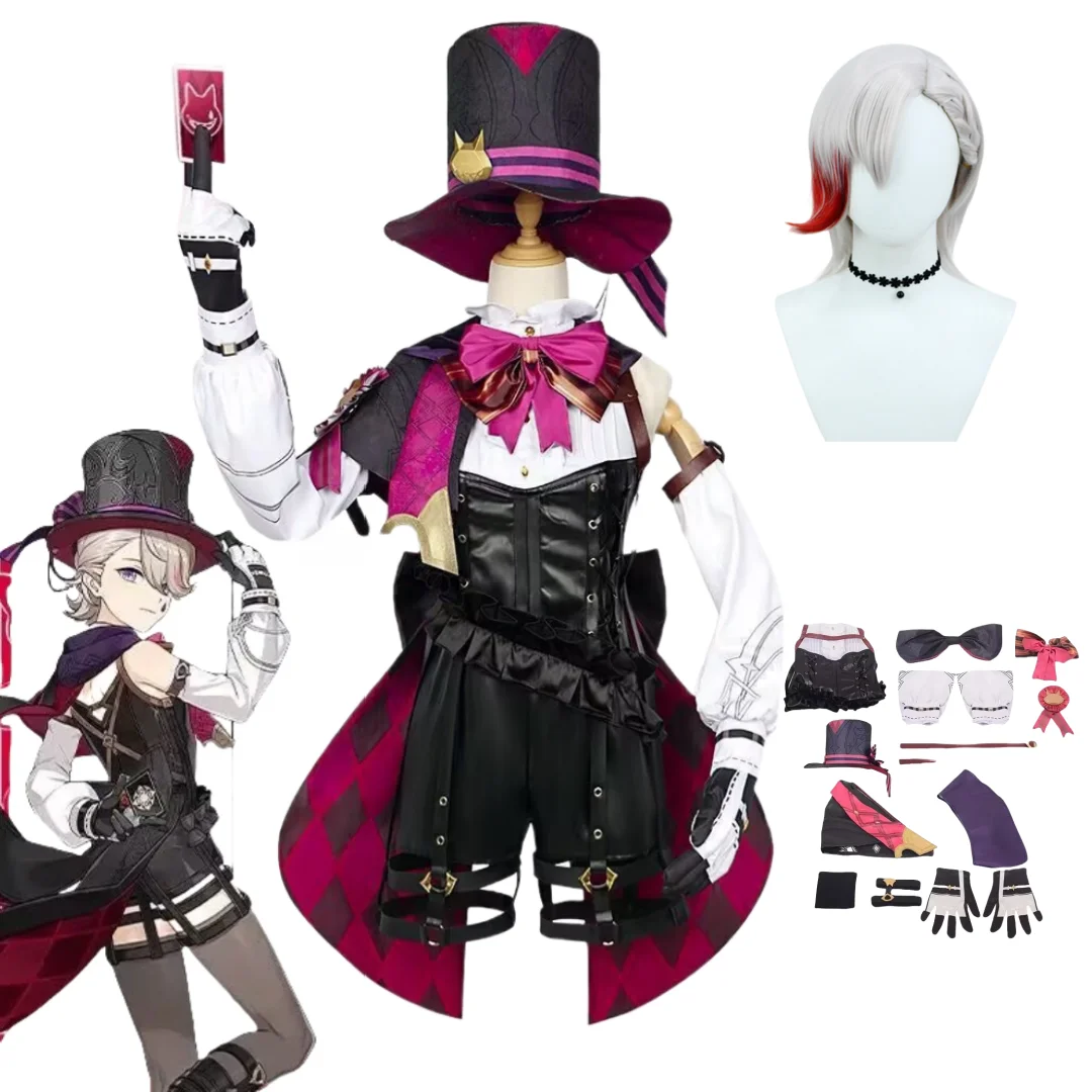 

Lyney Cosplay Costume Wig Game Genshin Impact Cosplay
