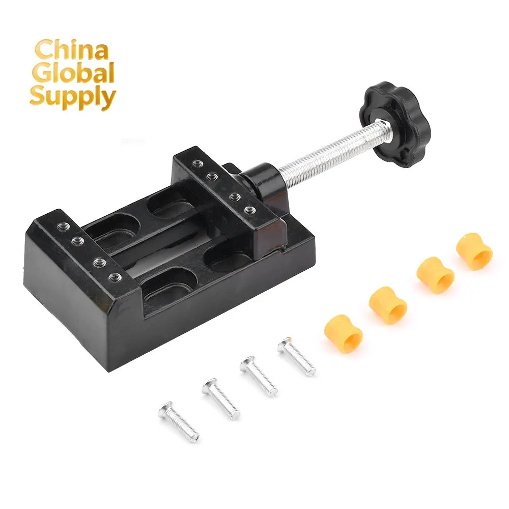 Aluminum Alloy Mini Table Vise Jaw Carving Bench Clamp Drill Press Vice Micro Clip Adjustable Flat Pliers DIY Jewelry Hand Tools