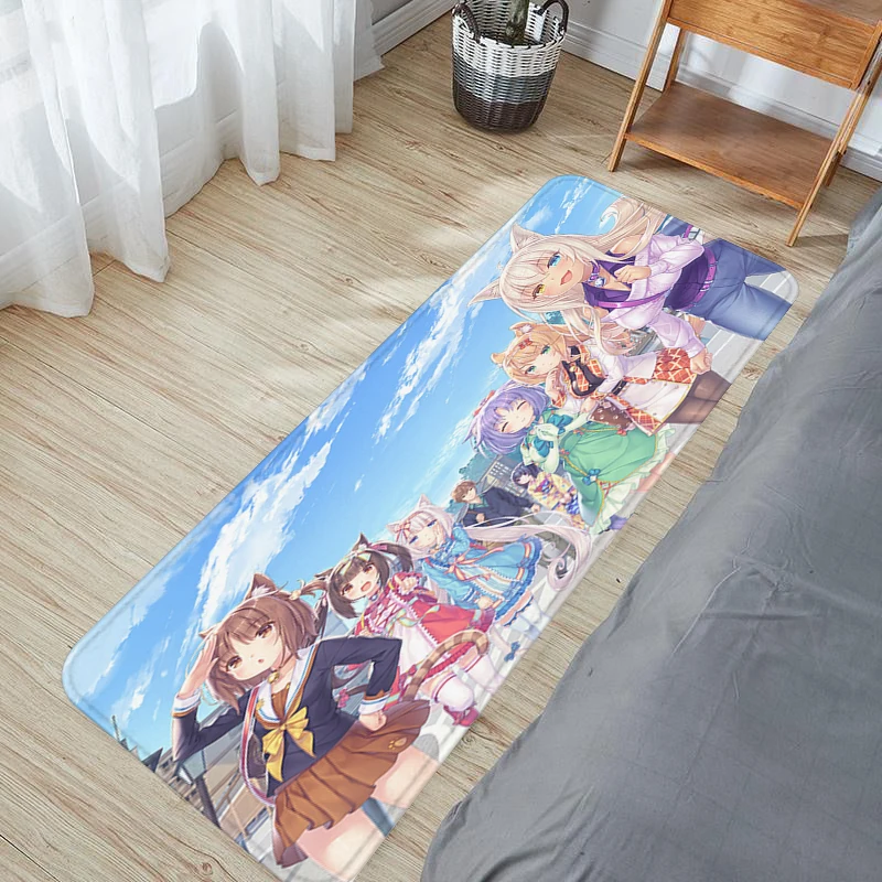 NekoPara Floor Mat Bathroom Carpet Living Room Rug Bedroom Mats Home Entrance Doormat Custom Carpets Rugs Bath Foot Kitchen Door