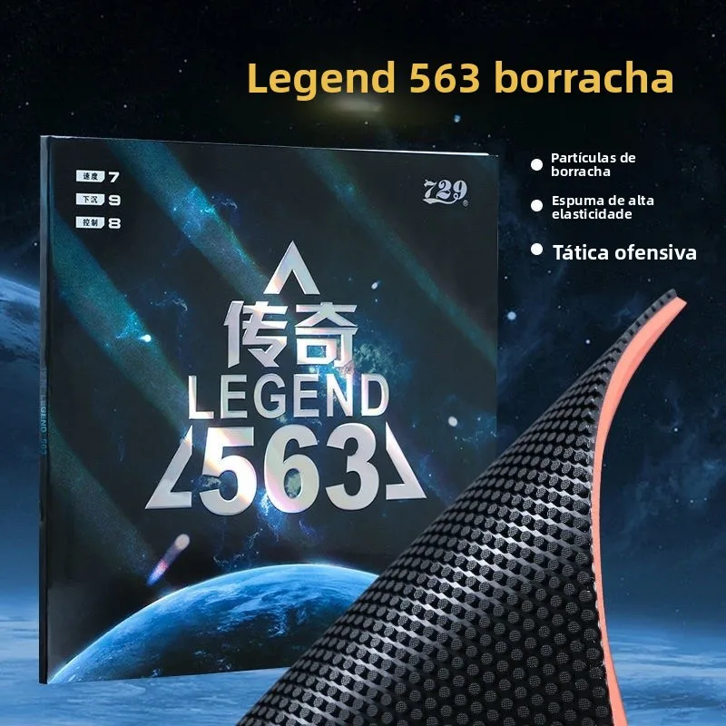 729-table-tennis-paddle-high-elastic-sponge-offensive-type-high-rotation-rubber-legend-563-hard-sponge-fast-attack-style