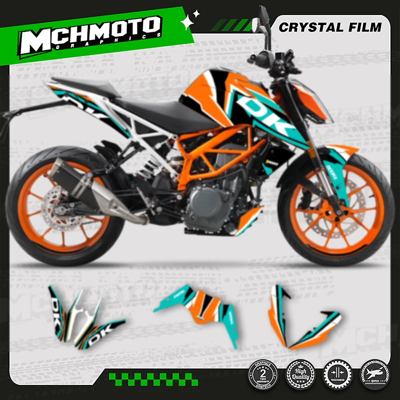 

MCHMFG Custom Team Motorcycle Graphics Background Decals Adhesive Stickers For KTM Duke 2017 2018 2019 2020 125 390