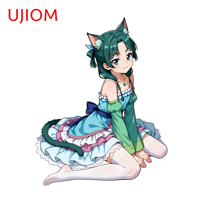 UJIOM Cat Ears Girl Seductive Maomao Wall Sticker Delicate Sunscreen PVC Decal Suitable For Delicate Wallpapers For Kids