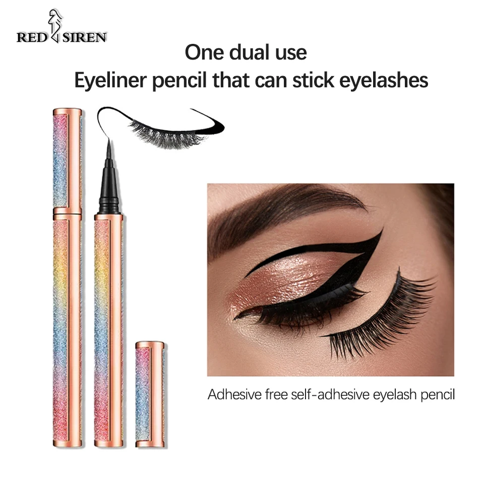 Makeup Tool Eyeliner Glue Pen self-Adhesive Liquid Waterproof Black eyeliner Pencil Cosmetics False Eyelashes