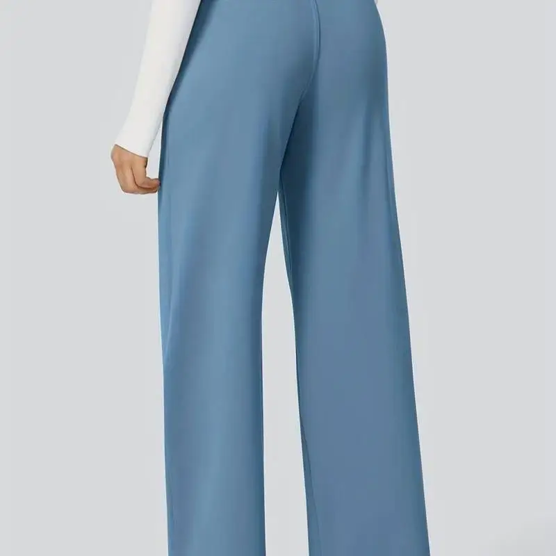 

Мужские прямые брюки с высокой талией и боковыми четырьками, плиссированный повседневный комплект спортивной одежды, осенний сезон, длина Seven Sve