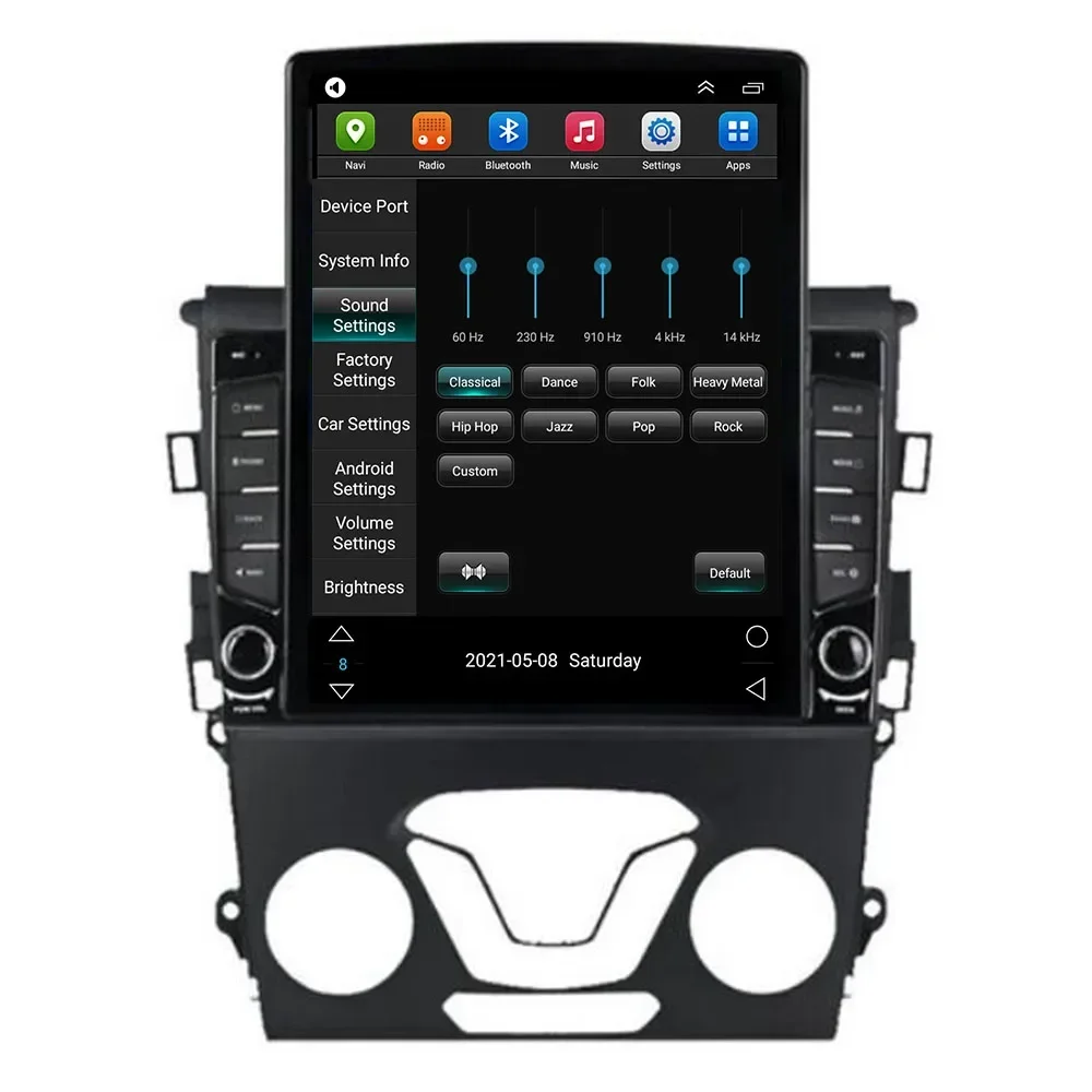 تسلا نوع أندرويد 14 Carplay السيارات لفورد فيوجن مونديو 5 2014 - 2019 راديو السيارة الوسائط المتعددة مشغل فيديو الملاحة GPS No 2Din